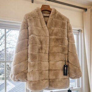 100% Genuine Rex Rabbit Fur Coat Brand New with Tags